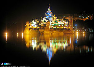 A great photo for Wall Paper on Kandawgyi Palace Hotel, Royal Lake Garden,  Yangon, Myanmar (Rangoon, Burma)