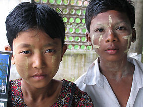 A photo of Children of Myanmar, street kids at Yangon, Myanmar (Rangoon, Burma)