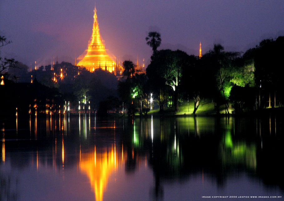 A  photo of the World famous, historical  Shwedagon Pagoda,  Yangon, Myanmar (Rangoon, Burma)