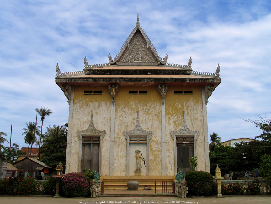 Another compound view of a typical old Khmer Temple in Phnom Penh
