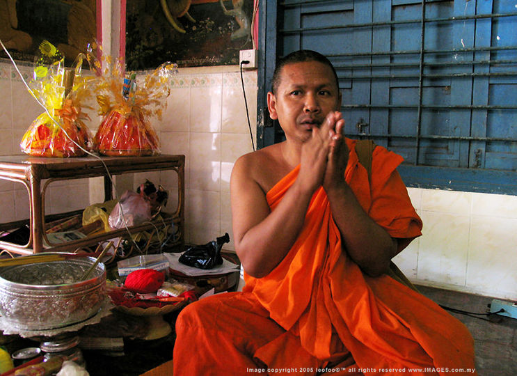 The Chief Abbot (Monk) of Wat Sraa Chok Pagoda
