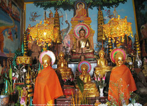 Buddhist images intallation for another senior monk