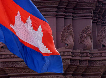 Cambodian National Flag at Independence Monument