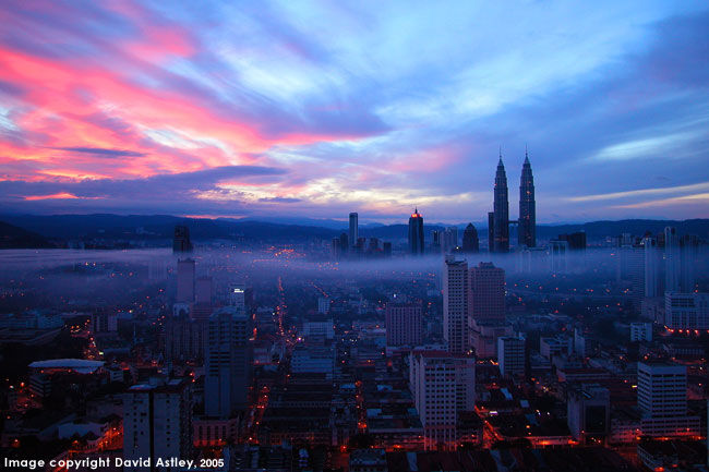 KLCC at pre-dawn  photo  by David Astley 