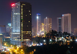 Exxon-Mobile building at night - KLCC night fall