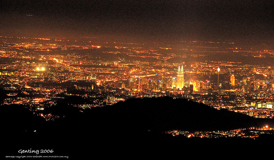 Petronas Twin Towers KLCC from Genting Highland