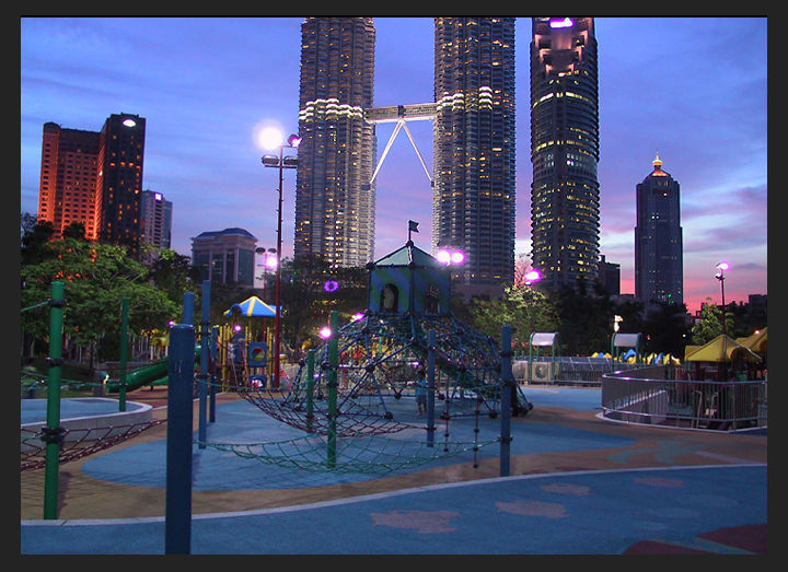 A scenic view taken from the Public Children playground at KLCC