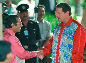 Dr. Mahathir with Al Gore, vice preseident of USA