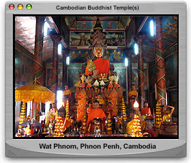 Wat Phnom inside view, Phnom Penh City of Cambodia