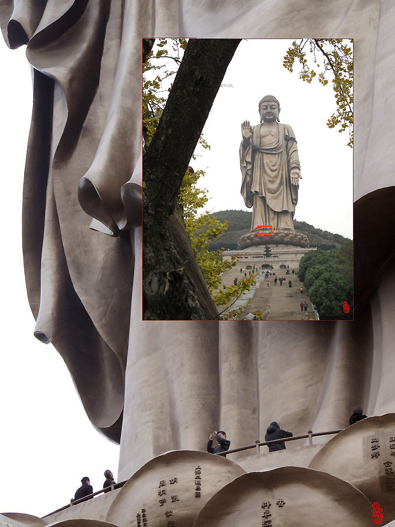 The copper Buddha PALM,  LINGSHAN, WUXI, 230k JPEG  Loading ..