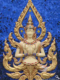 Details of the Entrance Arc of Wat Bupphram, Penang