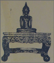 The old picture of Lifting Buddha at BUPPHARAM THAI /SIAMESE BUDDHIST TEMPLE