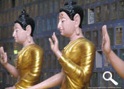 The rear section of the reclining Buddha is the place to house the ashses of deceased Penang folks