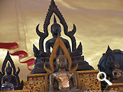 Another Buddha Image infront of the Reclining Buddha at Wat Chaiyamangalaram, Penang