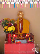 A newly installed Monk image of PHOTAN KRUAT at Wat Chaiyamangalaram, Penang