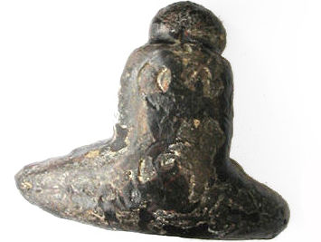Votive Buddhist Amulet, Pidta (Pitta) by Tok Raja from Wat Utamaram, Bangsek District, Kelantan, Rear View B