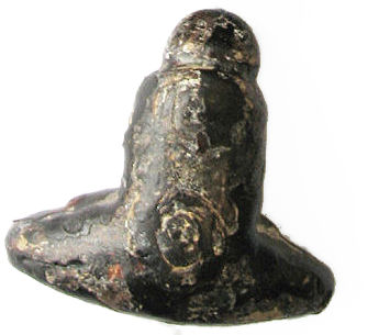 Votive Buddhist Amulet, Pidta (Pitta) by Tok Raja from Wat Utamaram, Bangsek District, Kelantan, Rear View C