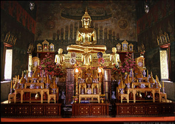 Main hall of Wat Rakhang of Bangkok
