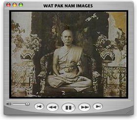 Sequence of old photo of the late abbot of Wat Pak Nam, Luang Phor Sodh
