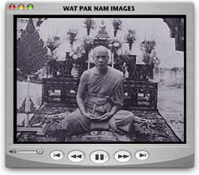 Sequence of old photo of the late abbot of Wat Pak Nam, Luang Phor Sodh