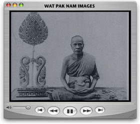 Sequence of old photo of the late abbot of Wat Pak Nam, Luang Phor Sodh