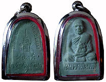 Wat Paknam Amulet Pendant in steel casing