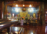 The resting place of LP Sod at upstairs inside Wat Pak Nam  
