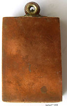 Old classic amulet case in Bronze metal rear section plain