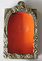 A lovely old silvery amulet case front section