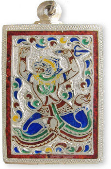 new artfully designed Decorative  Buddhist amulet case 2006 rear section