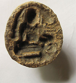 Detail front section of Cambodia Buddhist amulet name Tawn-Kuweru meen
