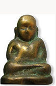 Another material used for the cast mini statue of Buddhist monk LP Ngern image