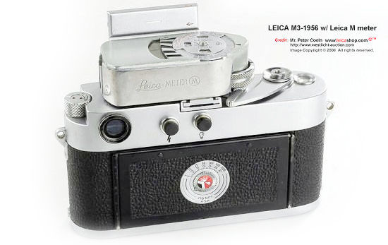 Leica M3 chrome double stroke, 1956 WITH LEICA M METER