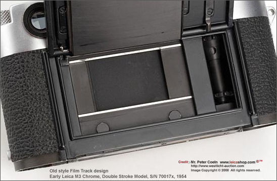 Film tarck design in old style Leica M3 early bodies