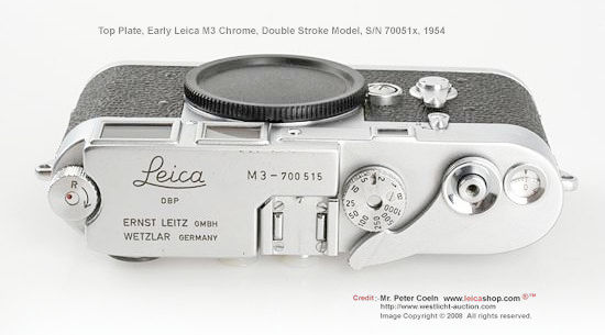 Top plate, Leica M3 early bodies