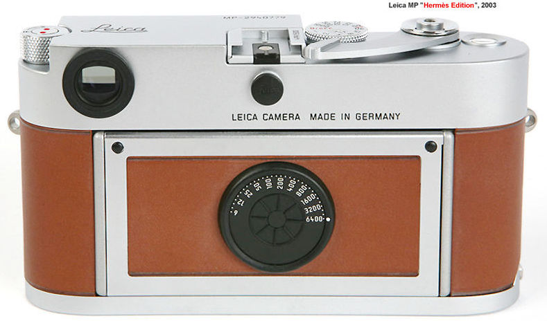 Rear section view of LEICA MP Hermes Edition camera
