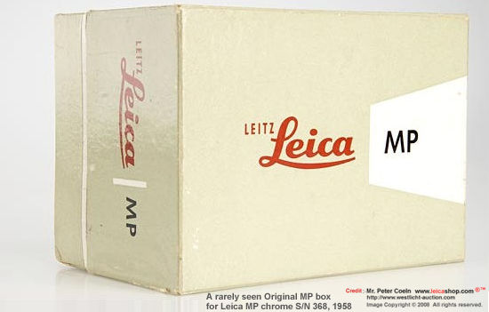 A rare, original box for Leitz/Leica MP model