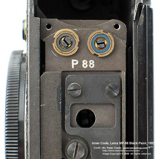 Internal Serial Number/Codes of MP-88 engraving in an original LEICA MP body