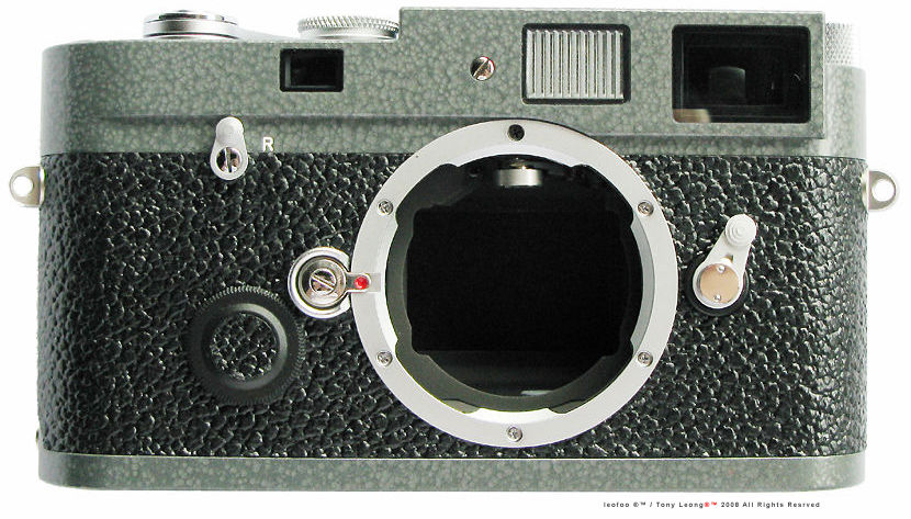 Front explosive deatil view of Leica MP LHSA 1968~2003 Special Edition in grey hammertone finish