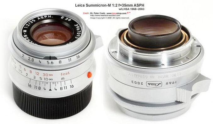 Matching Leica Summicron f2/35mm ASPH lens for Leica MP LHSA 1968~2003 Special Edition rangefinder camera model