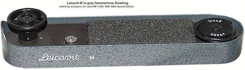 Leicavit-M in matching gray color hammertone finishing for Leica MP LHSA 1968~2003 Special Edition model
