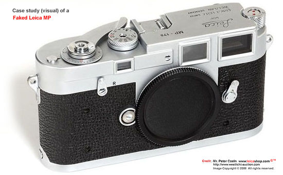External physical appearance of a Leica MP counterfeit body
