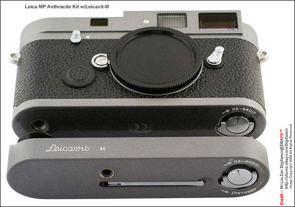 Leica MP Anthracite set camera with matching gray Leicavit-M 