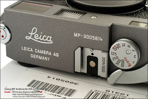 Leica MP Anthracite camera top plate