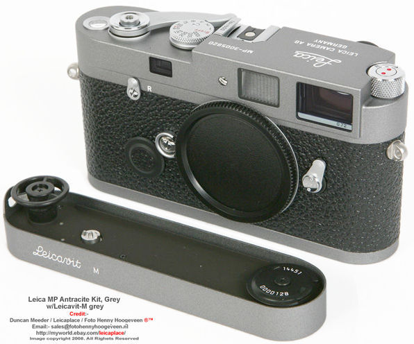 Leica MP Anthracite special-edition model with matching grey Leicavit-M