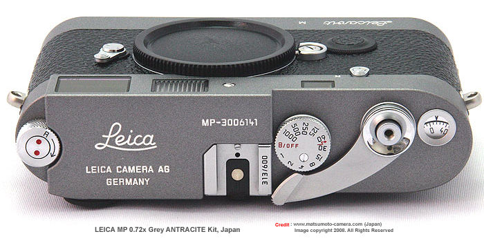 Top view without lens, LEICA MP 10316 0.72x Antracite ranegfinder camera model, Japan