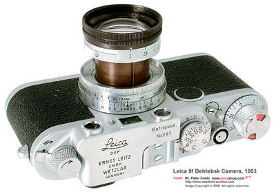 Early Leica/Leitz IIf Briebsk rangefinder camera, 1953