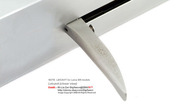 A detail close-up view on Leicavit rapid film advance device unit for Leica SM bodies