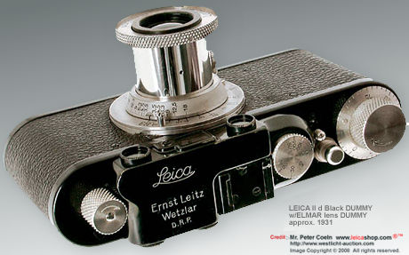 Black LEICA II Model D with a dummy ELmar lens