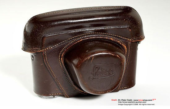 Dark brown leather camera case for LEICA M3 ELC, 1955